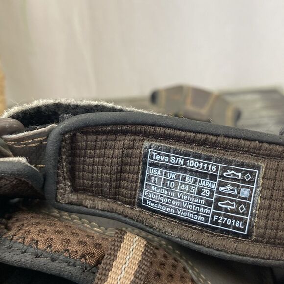 Teva Men’s Brown Forbay Leather Sandal Shoes 11